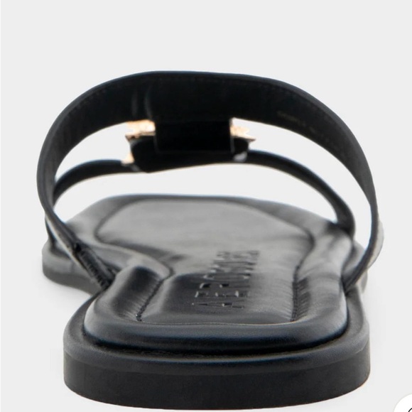 Aerosoles Black Leather Strap Sandal - size 10 - new in box - Picture 3 of 5